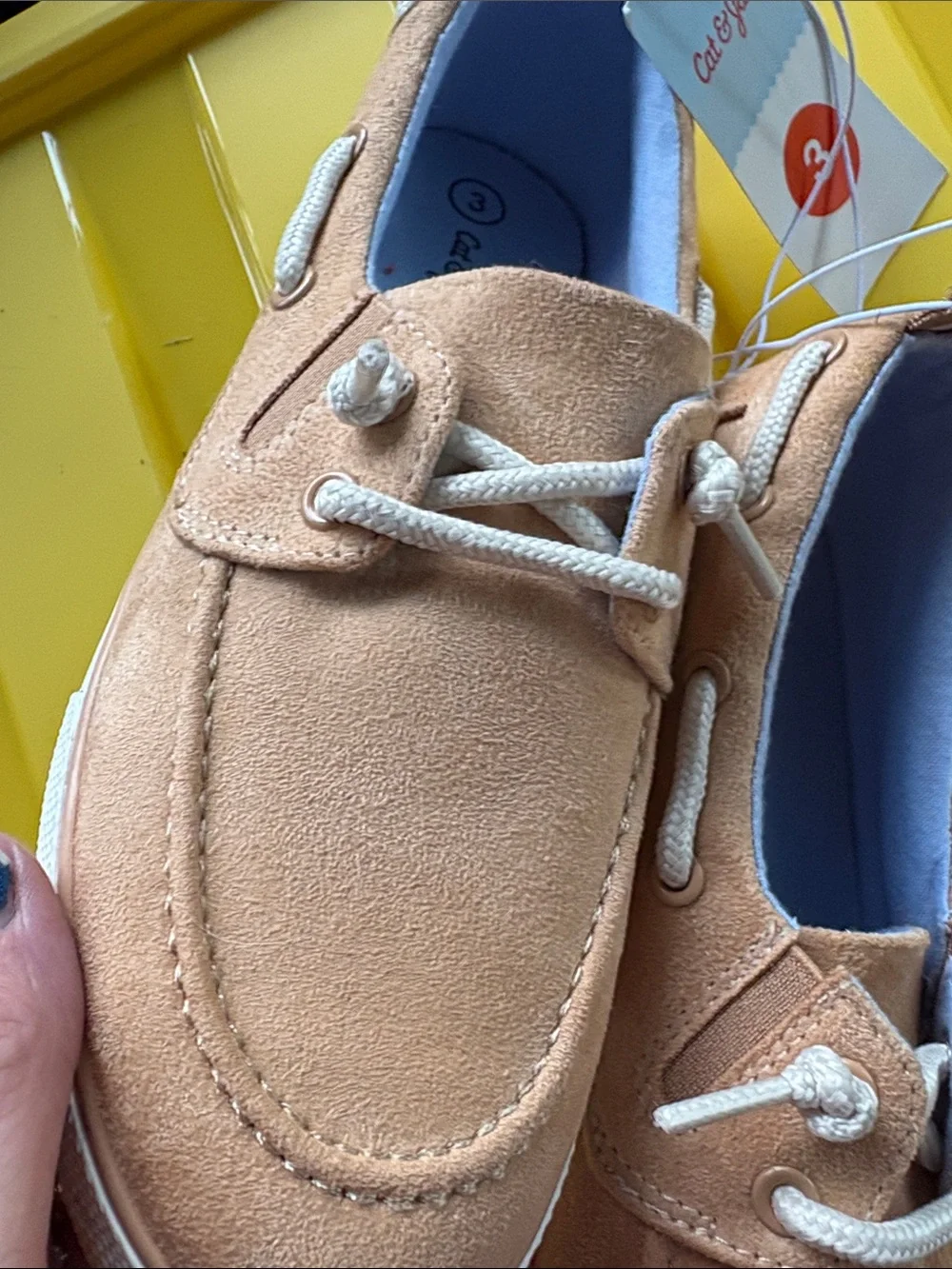 Cat & Jack Boys/Toddlers Tan Suede Boat Shoes